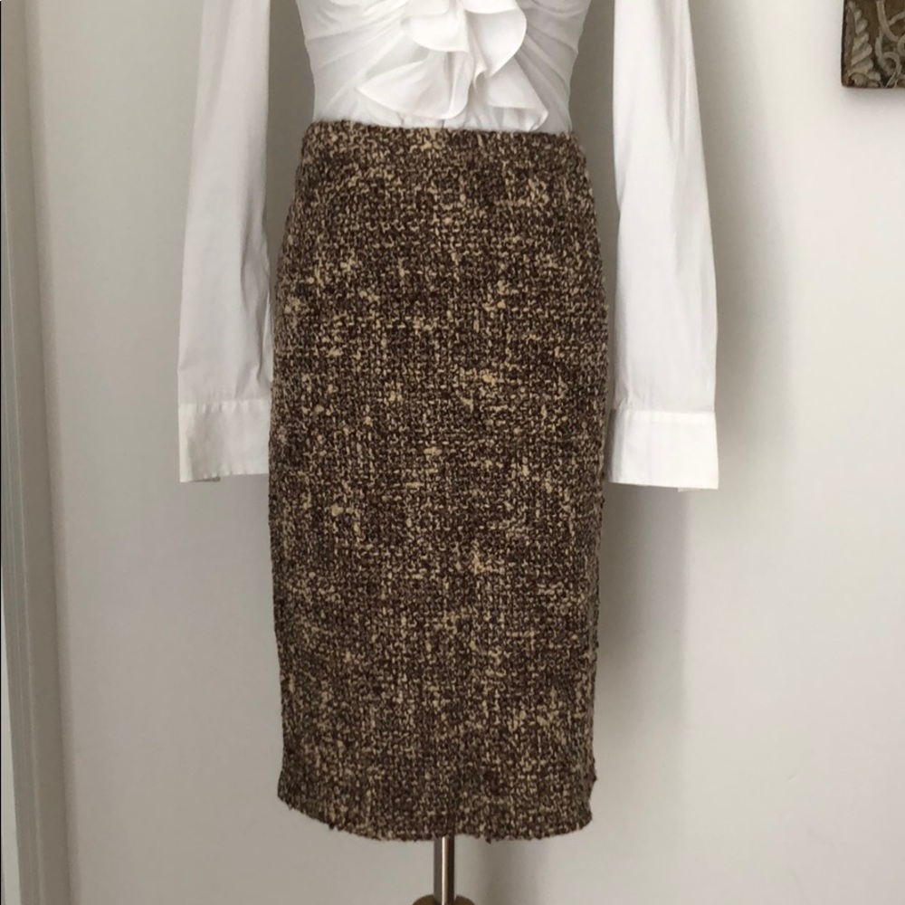 Gerard Darel Brown Tweed Mini Skirt